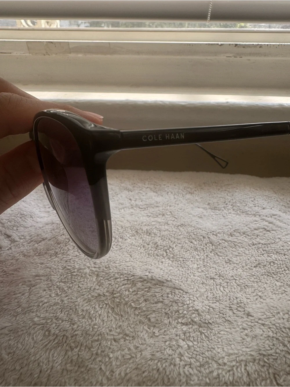 Cole Haan Men's Black Gray Frames with Purple Lenses Sunglasses.